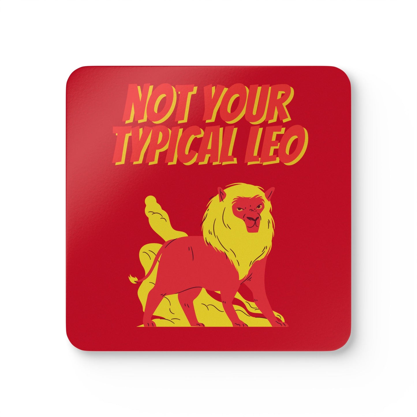 Not Your Typical Leo Corkwood Coaster Set