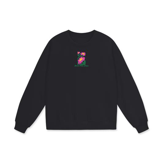 Bloom With Grace Heavyweight Drop Shoulder Oversized Fleece Sweatshirt