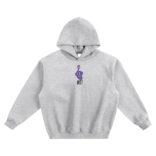 OT7 Hand Heart Fleeced Boxy Hoodie