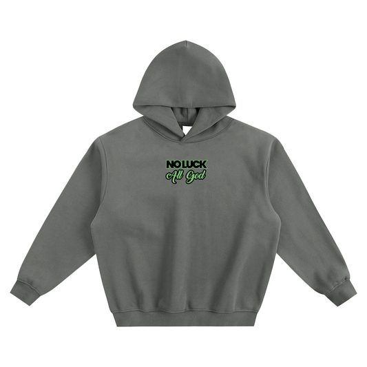 No Luck All God Fleeced Boxy Hoodie