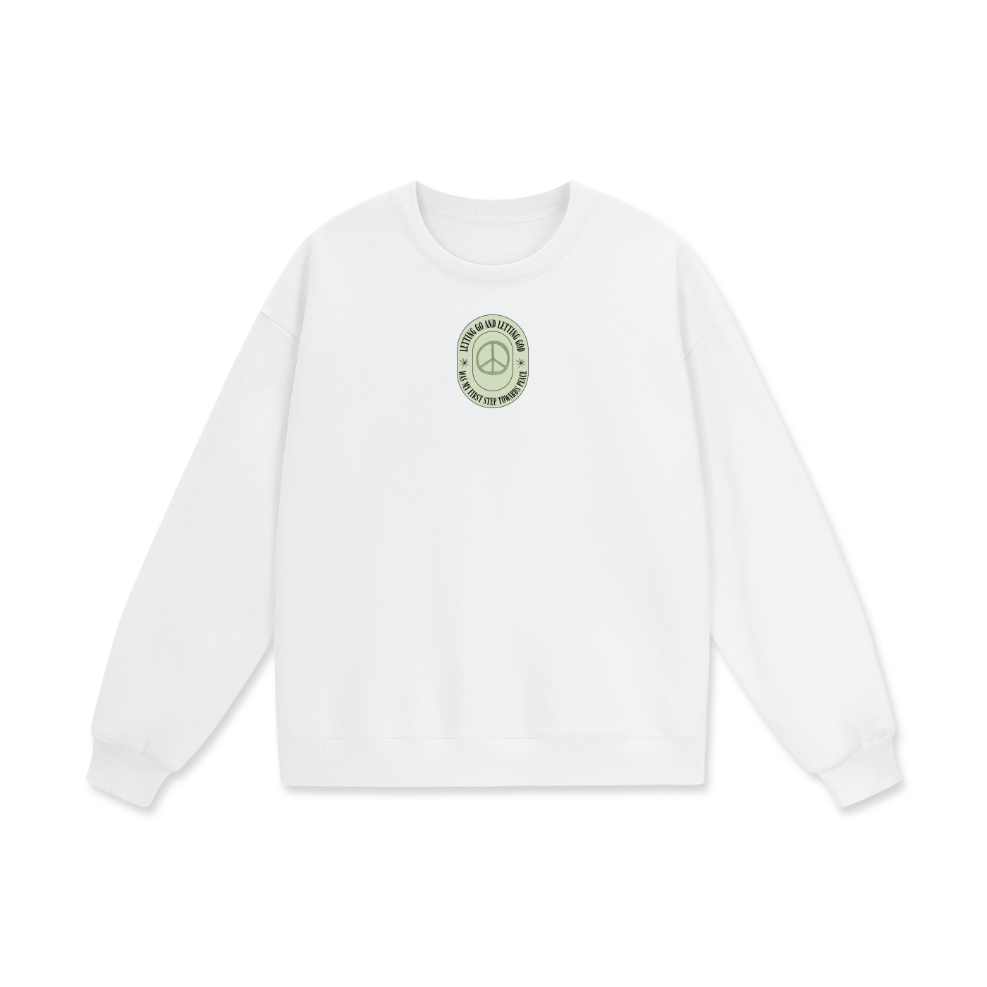 Letting Go & Letting God Heavyweight Drop Shoulder Oversized Fleece Sweatshirt