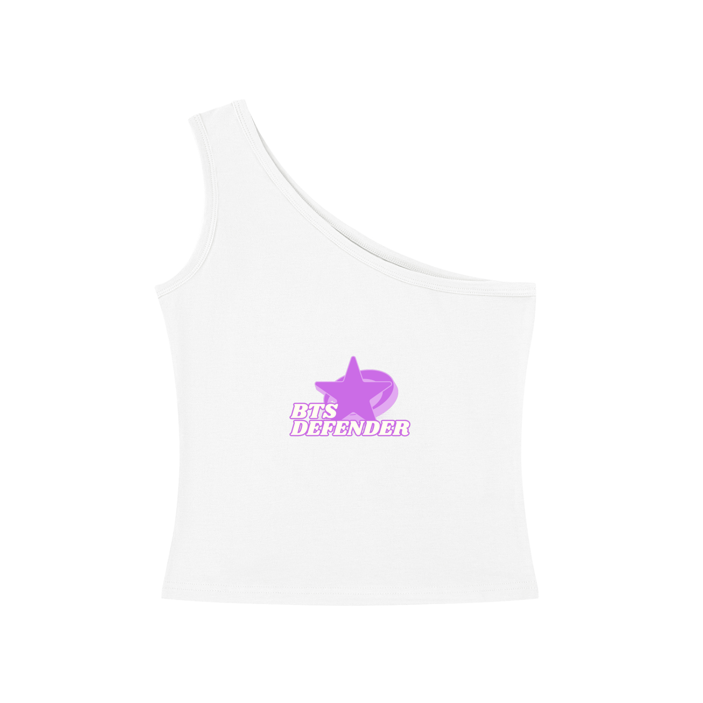 BTS Defender One-Shoulder Crop T Shirt