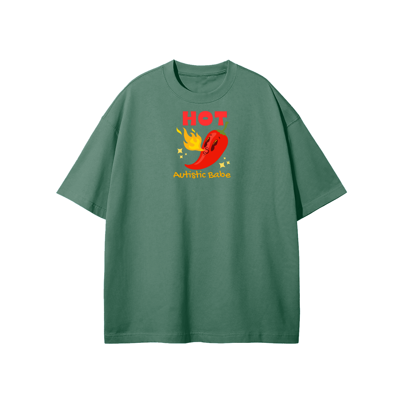 Hot Autistic Babe Streetwear Heavyweight Loose Fit T-Shirt
