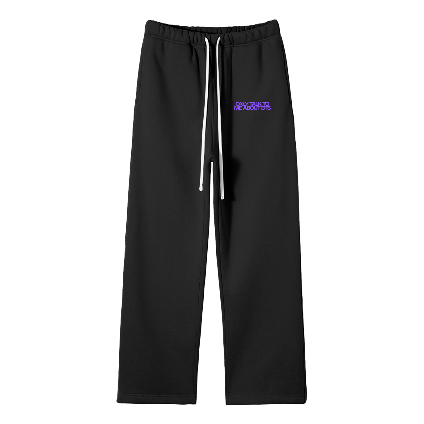 Only Talk To Me About BTS Streetwear Fleece Straight Leg Pants
