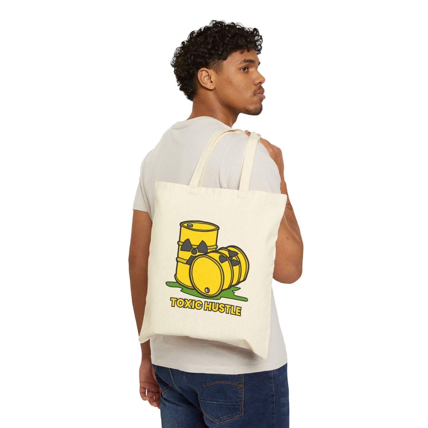 Toxic Hustle Cotton Canvas Tote Bag