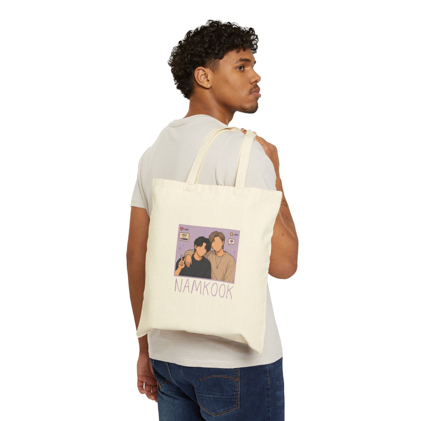 Namkook (Namjoon & Jungkook) Cotton Canvas Tote Bag
