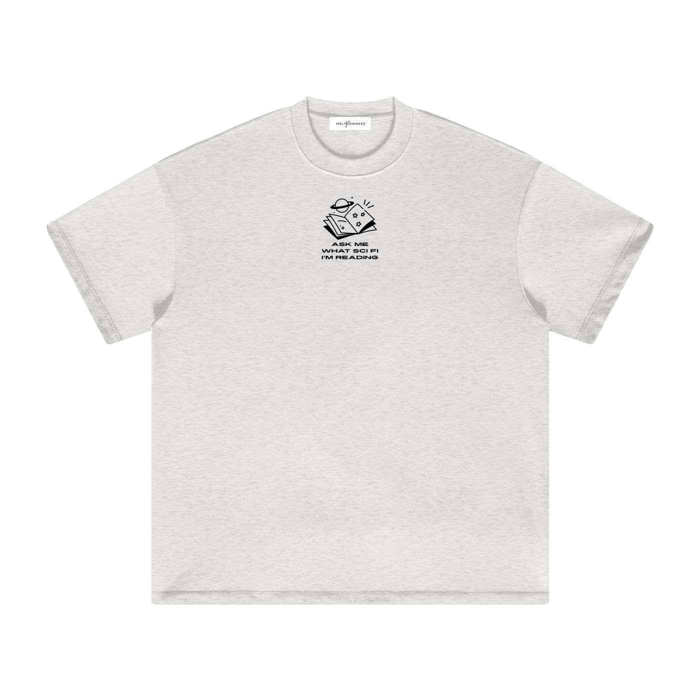 Ask Me What Scifi I'm Reading (Planets) Heavyweight T-Shirt