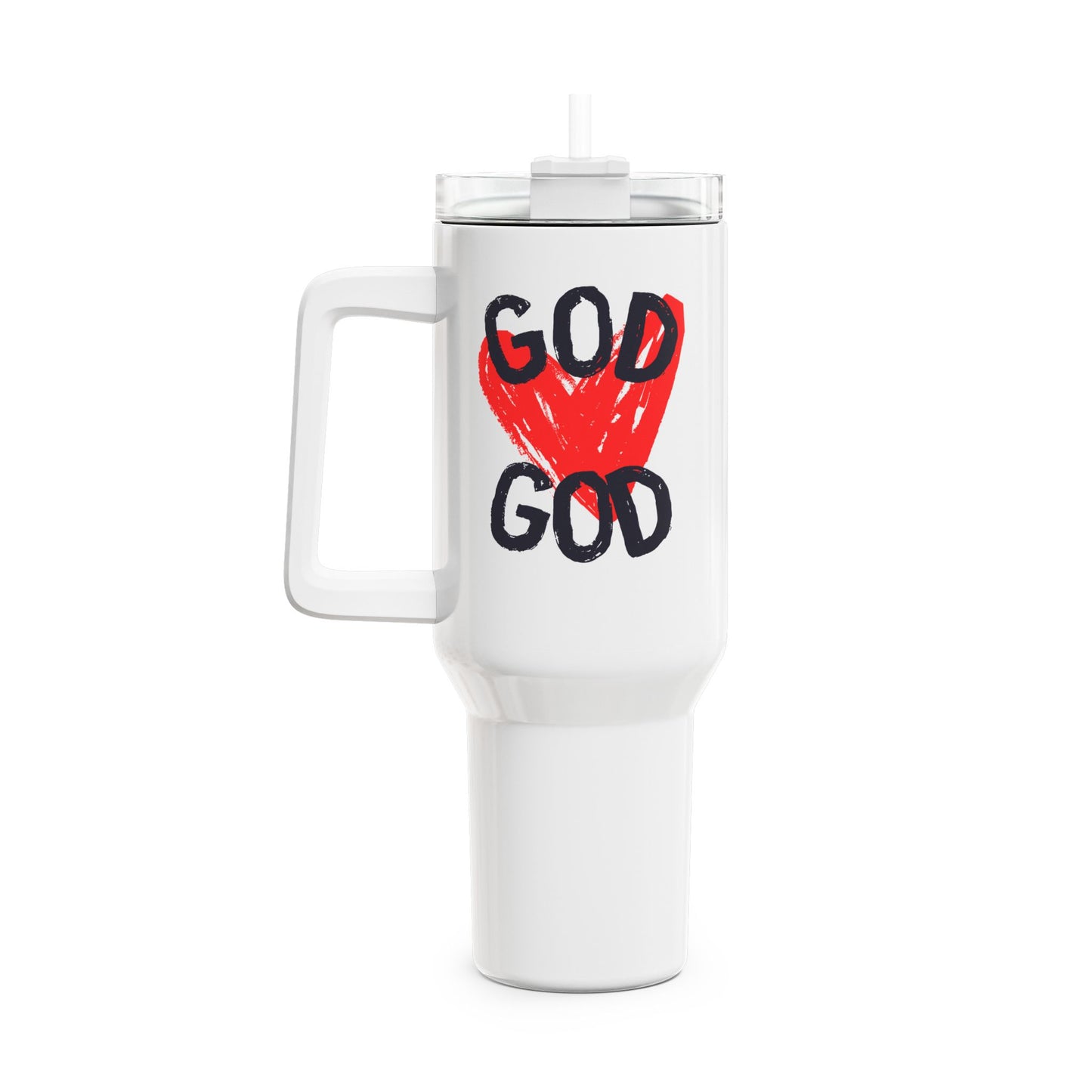God (Heart) Tumbler, 40oz