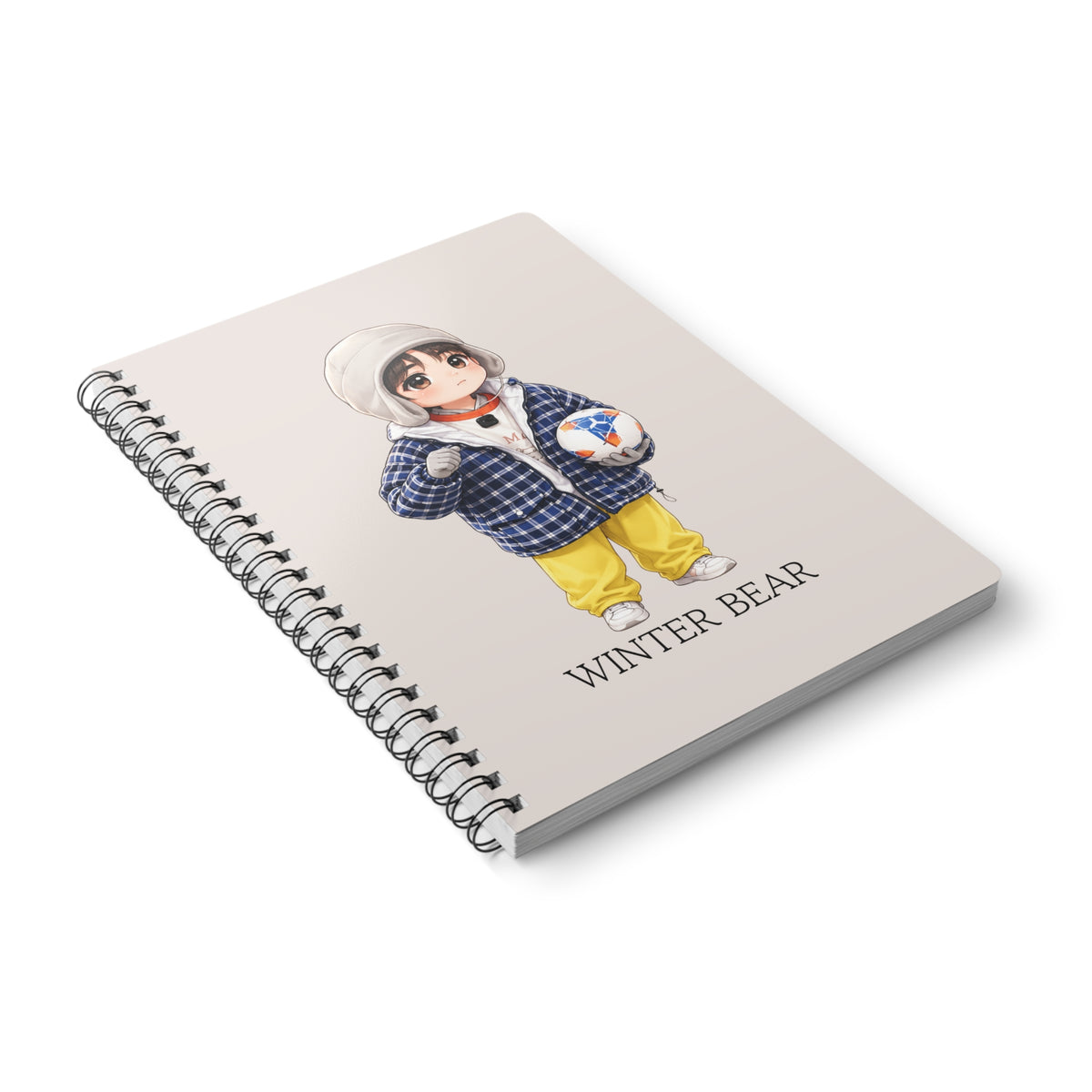 Winter Bear (Taehyung) Wirobound Softcover Notebook, A5
