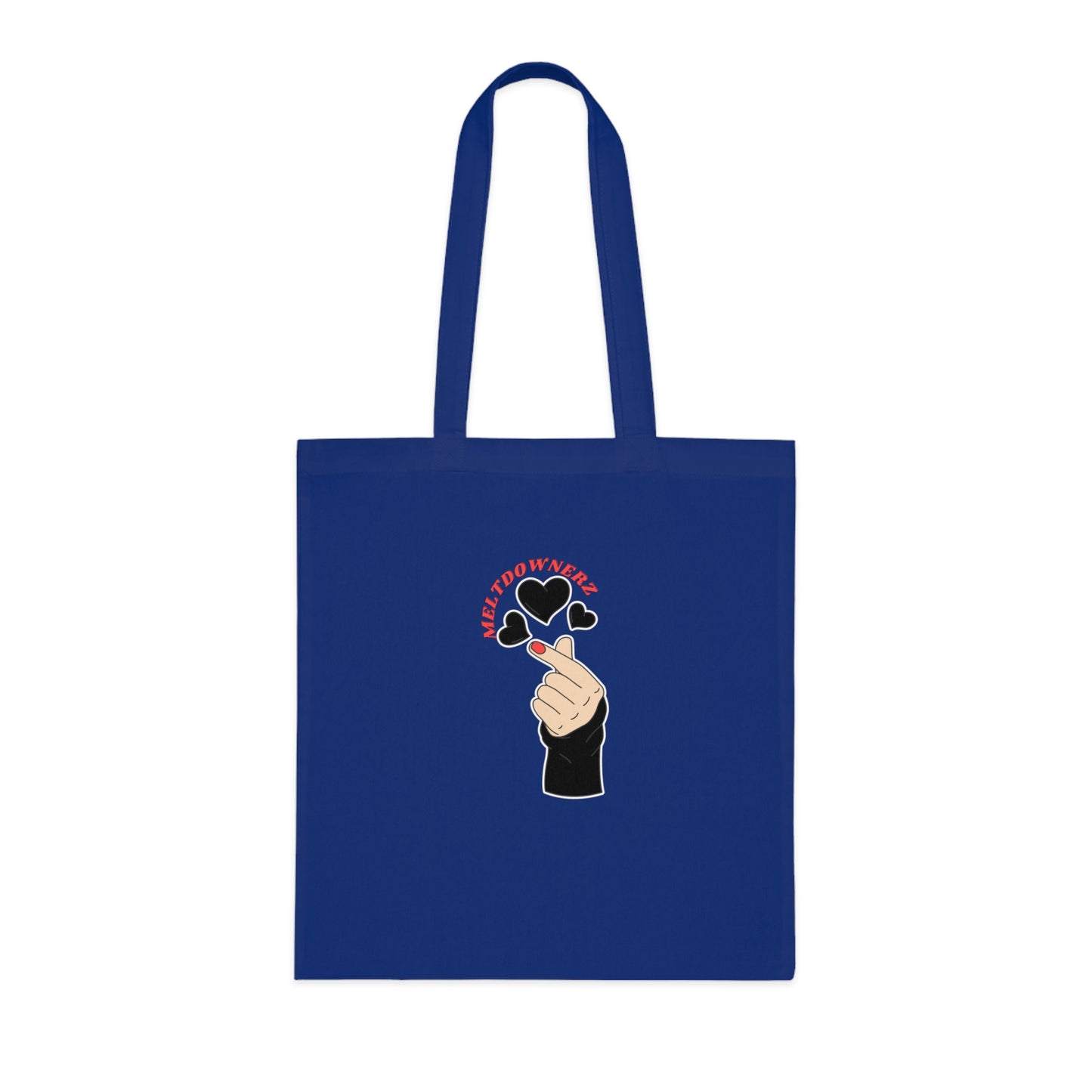 Meltdownerz Heart Black Curve Cotton Tote
