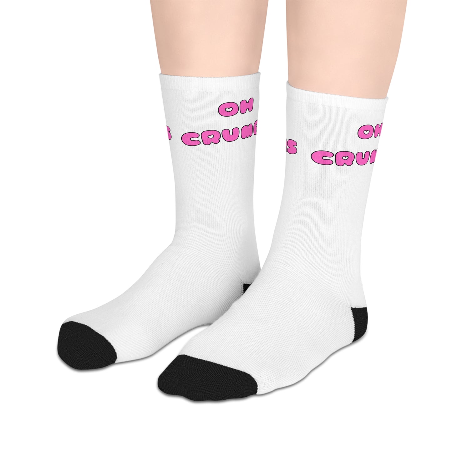 Oh Crumbs Mid-length Socks (White)