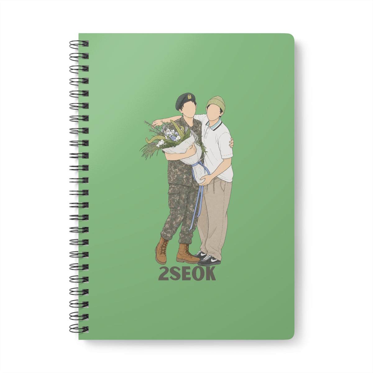 2Seok (J Hope & Jin) Wirobound Softcover Notebook, A5