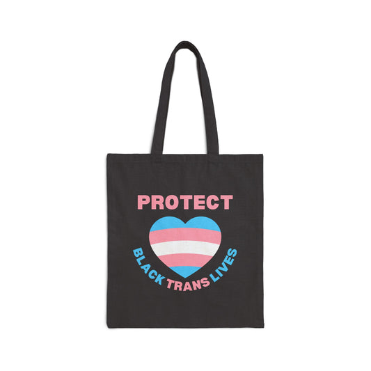 Protect Black Trans Lives Cotton Canvas Tote Bag