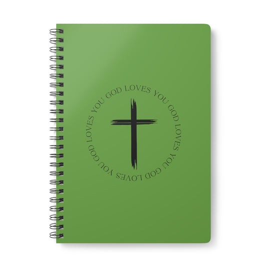 God Loves You Wirobound Softcover Notebook, A5