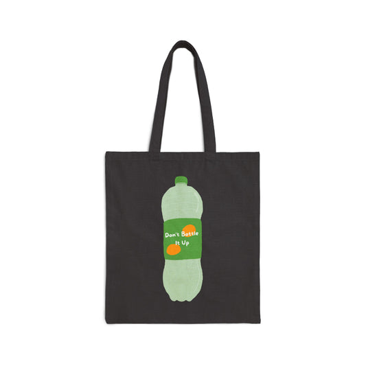 Don't Bottle It Up Cotton Canvas Tote Bag