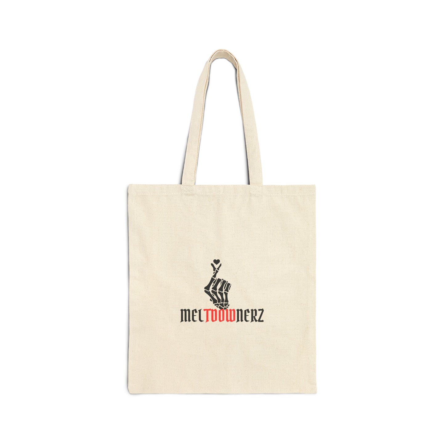 Meltdownerz Hand Heart (Bones) Cotton Canvas Tote Bag