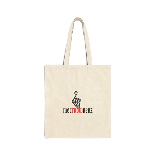 Meltdownerz Hand Heart (Bones) Cotton Canvas Tote Bag