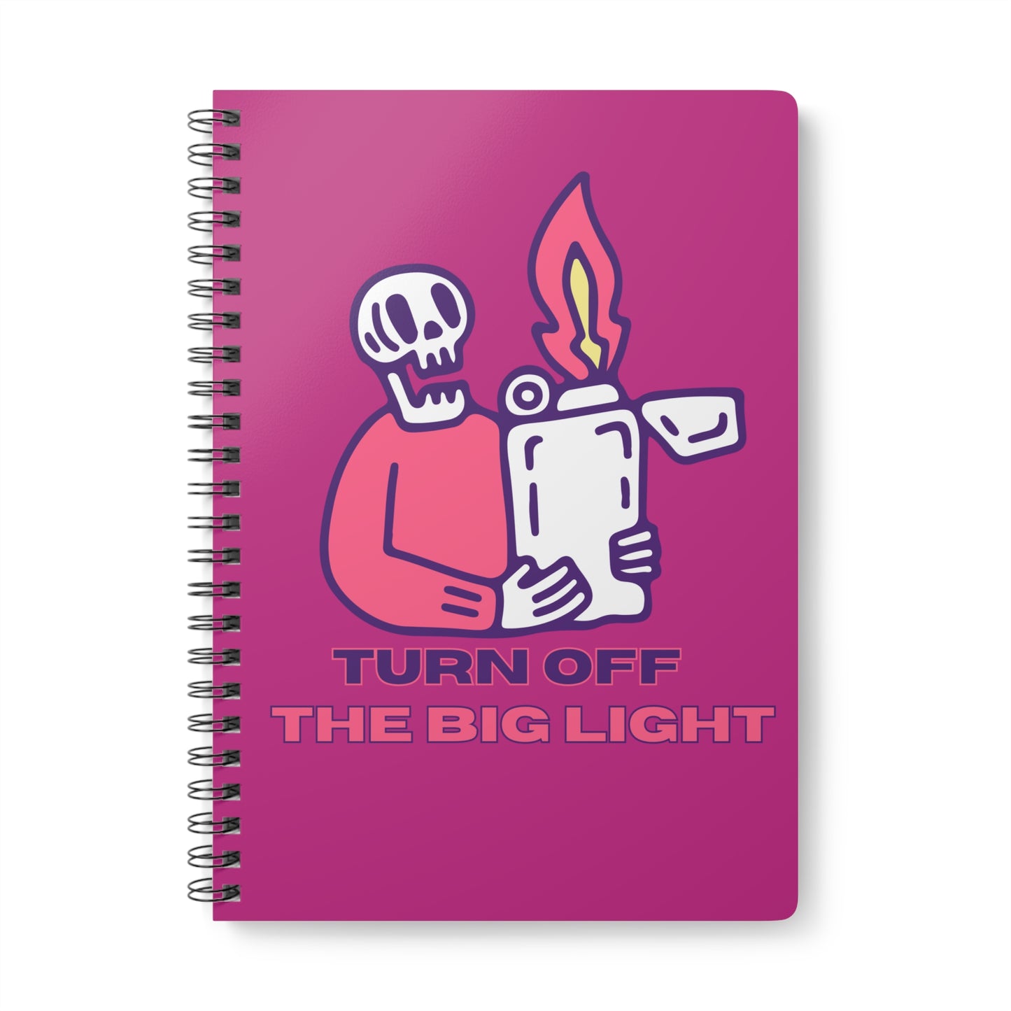 Turn Off The Big Light Wirobound Softcover Notebook, A5