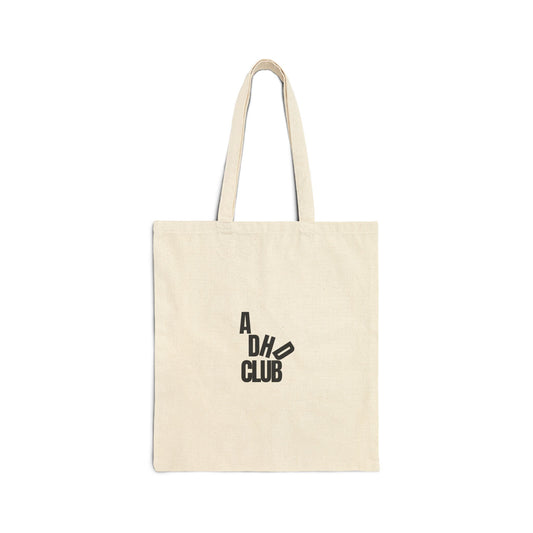 ADHD Club Cotton Canvas Tote Bag