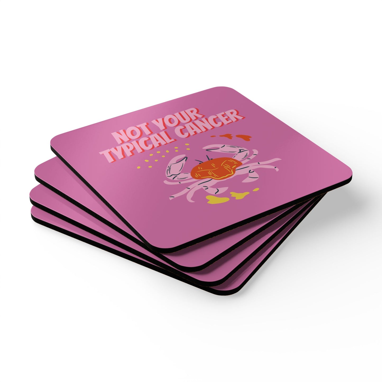 Not Your Typical Cancer Corkwood Coaster Set