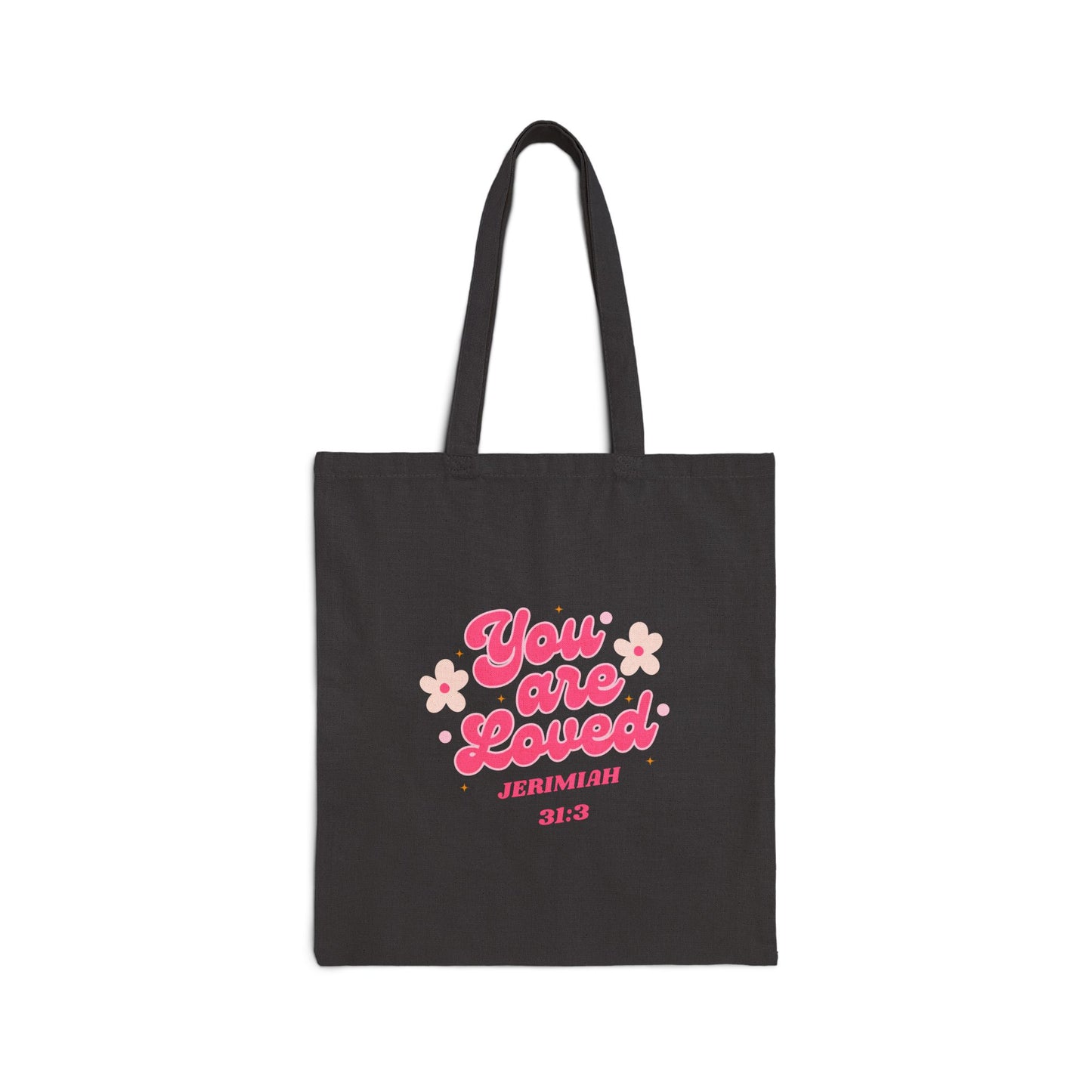 You Are Loved Cotton Canvas Tote Bag