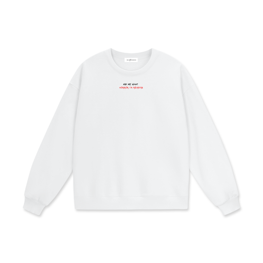 Ask Me What Horror I'm Reading Heavyweight Drop Shoulder Sweatshirt