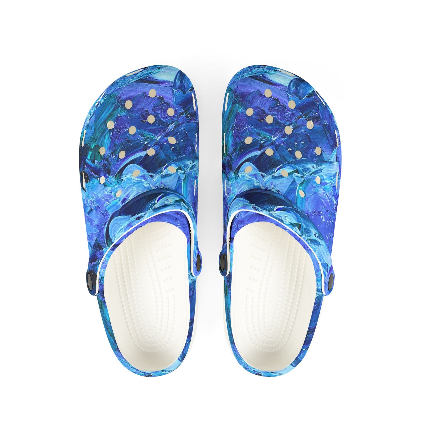 Waves of Sapphire EVA Foam Clogs