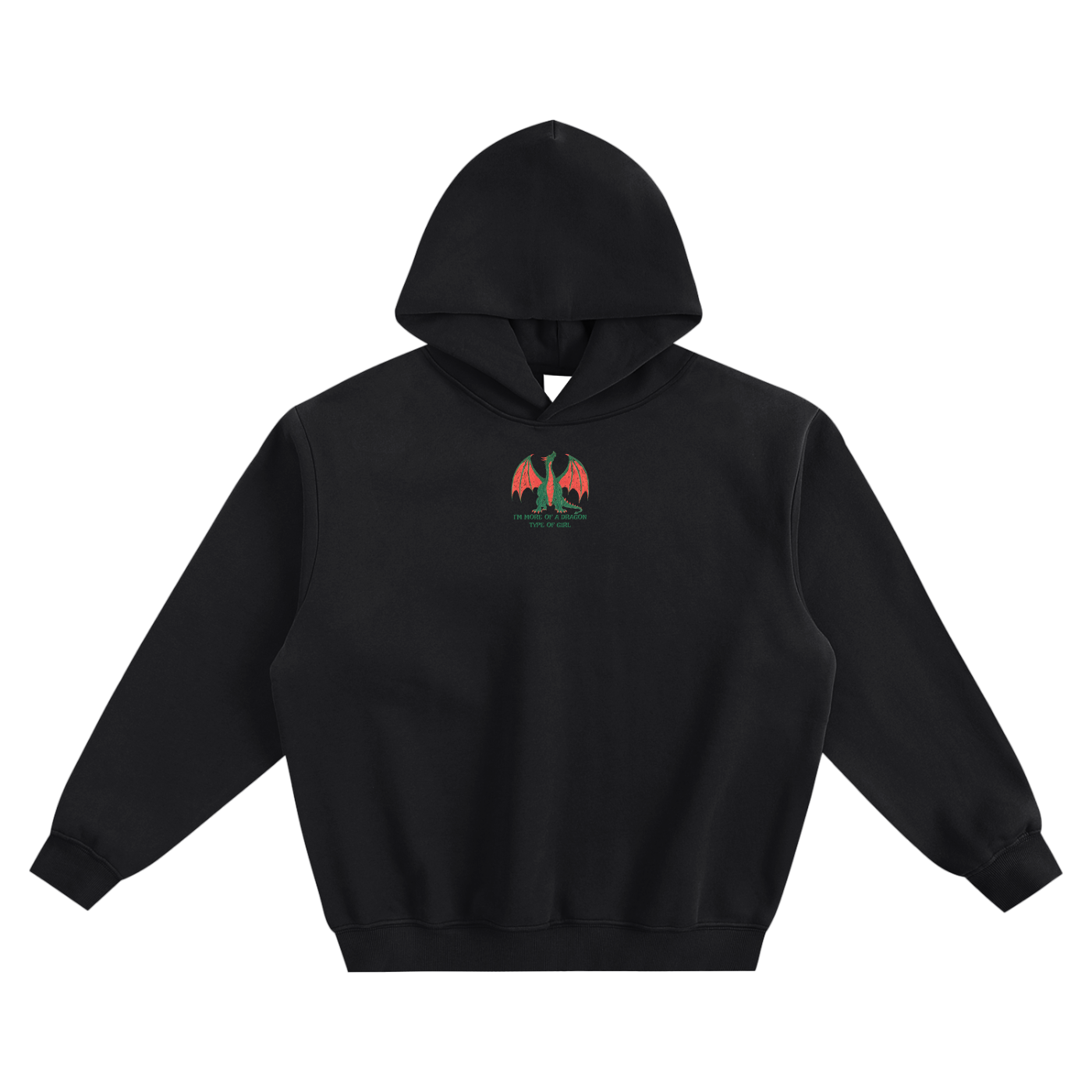 I'm More Of A Dragon Type Of Girl Fleeced Boxy Hoodie