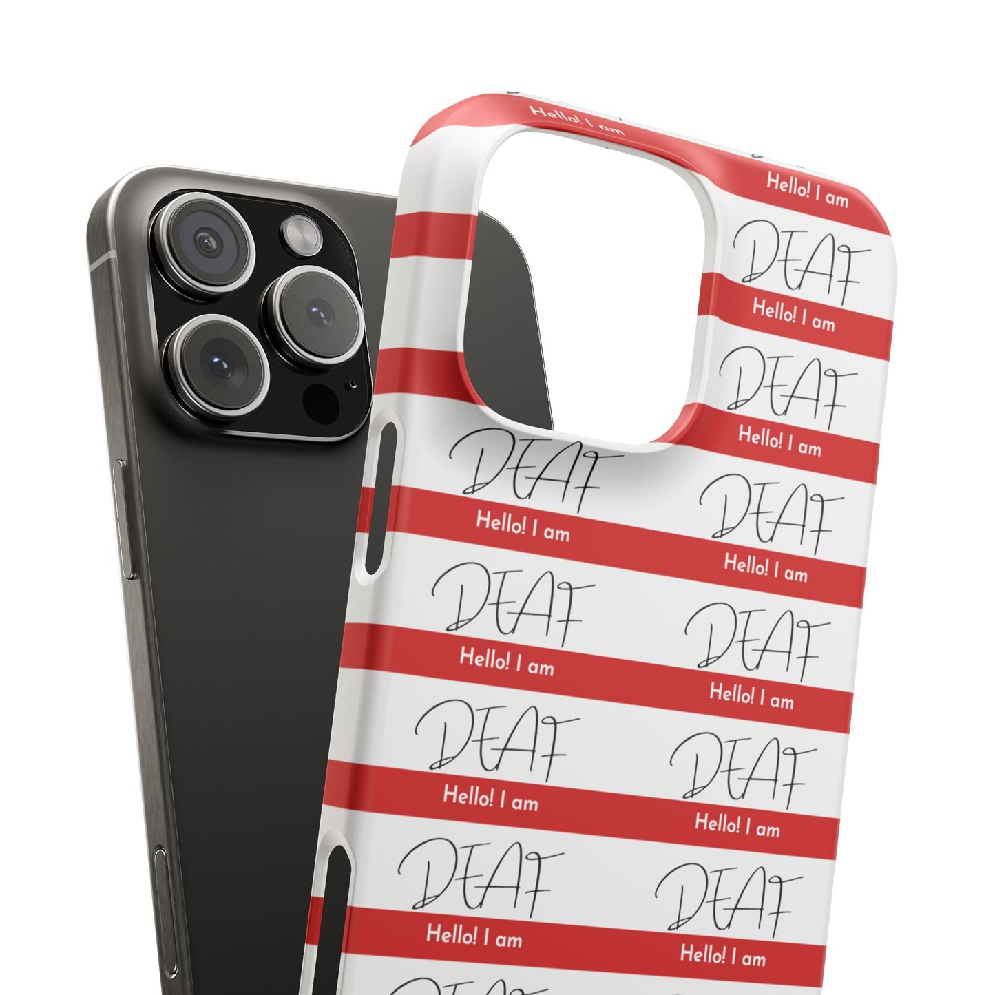Hello I Am Deaf Snap Cases