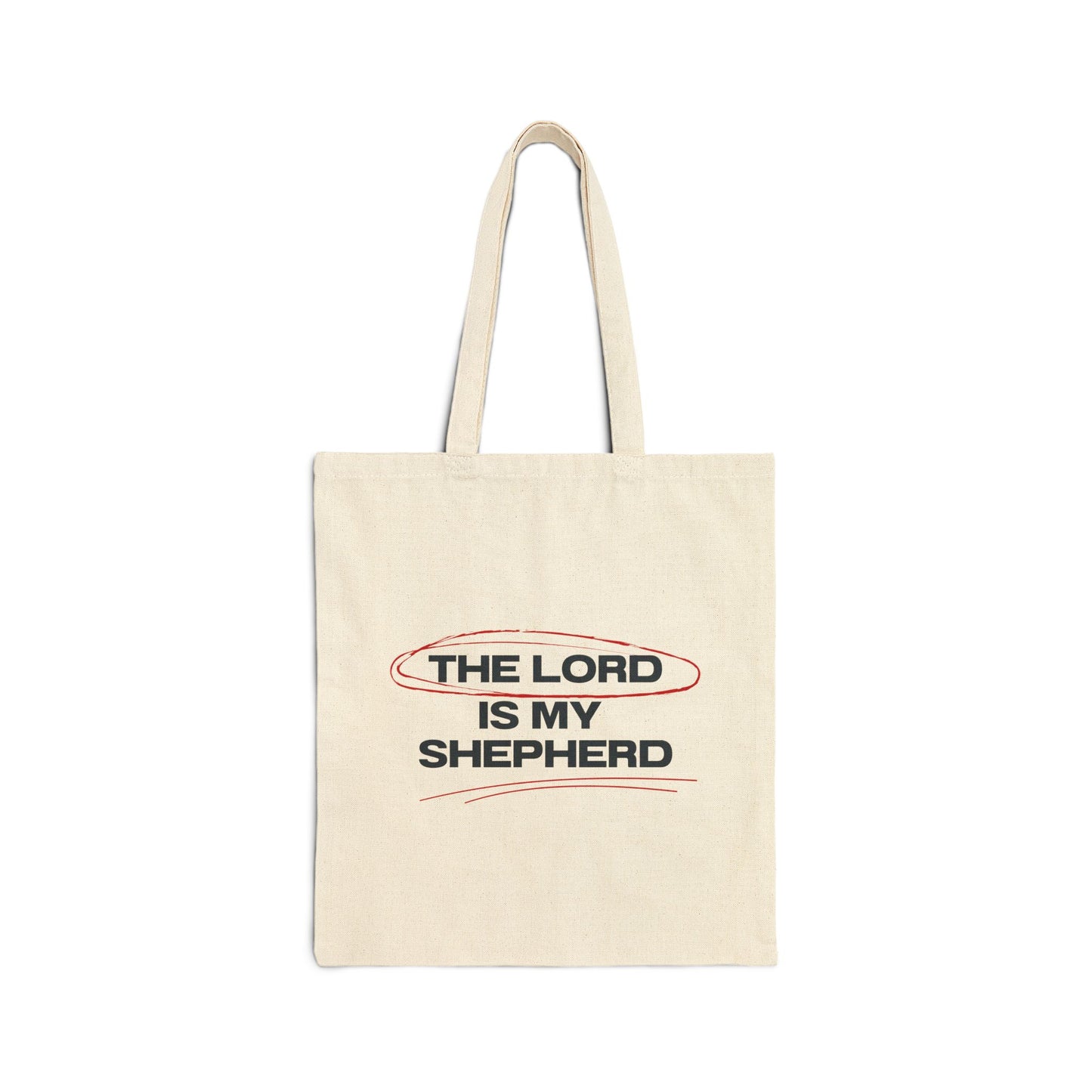 The Lord Is My Shepherd Cotton Canvas Tote Bag