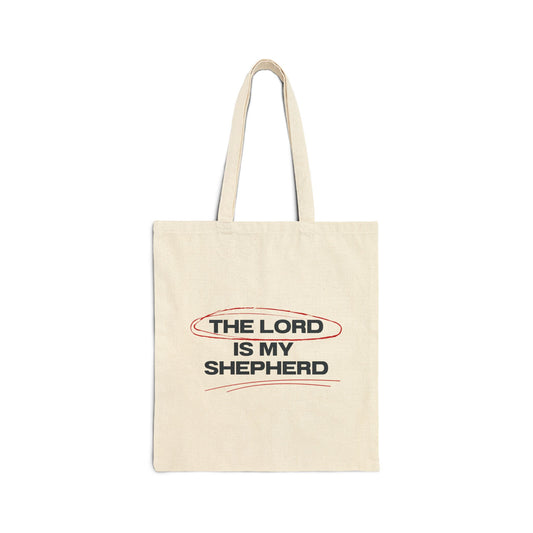 The Lord Is My Shepherd Cotton Canvas Tote Bag