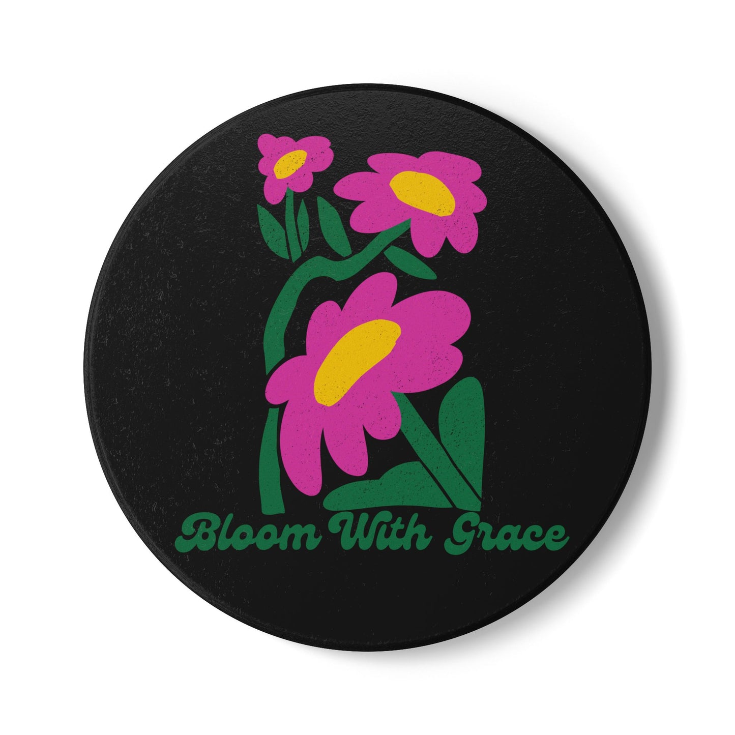 Bloom With Grace Ceramic Coaster