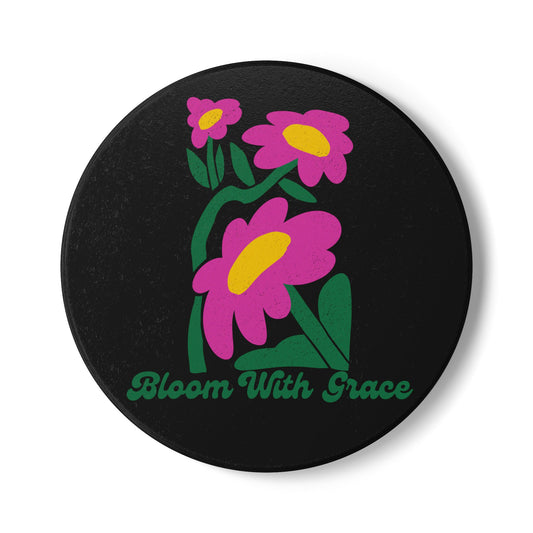 Bloom With Grace Ceramic Coaster