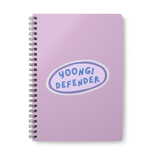 Yoongi Defender Wirobound Softcover Notebook, A5