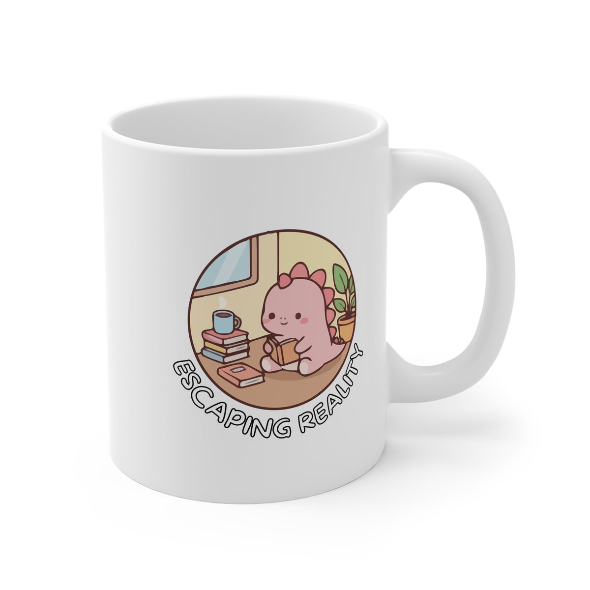 Escaping Reality (Dino) 11oz White Mug