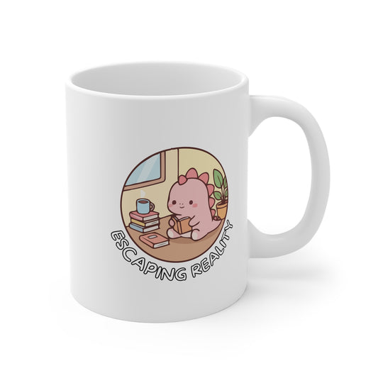 Escaping Reality (Dino) 11oz White Mug