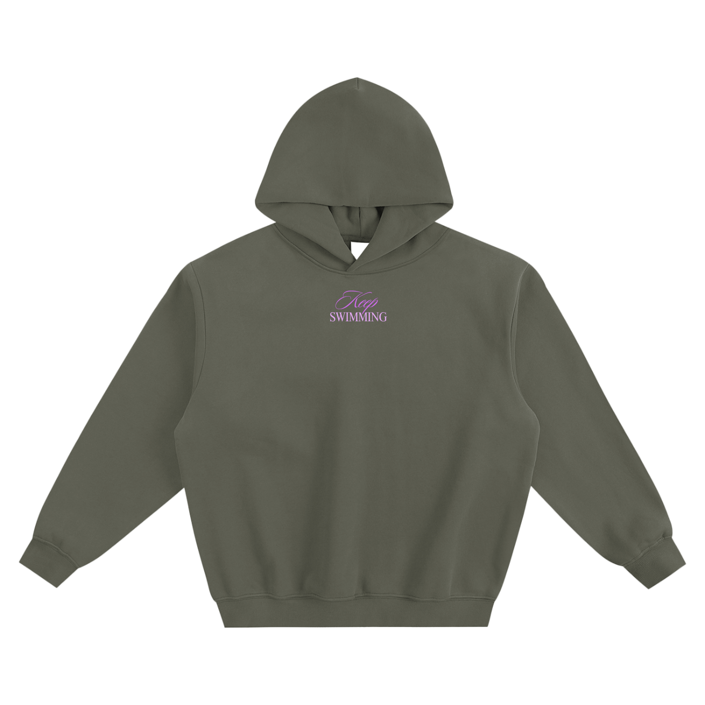 Keep Swimming BTS Purple Fleeced Boxy Hoodie