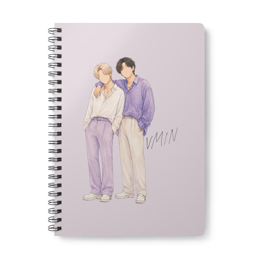 VMin (Taehyung & Jimin) Wirobound Softcover Notebook, A5