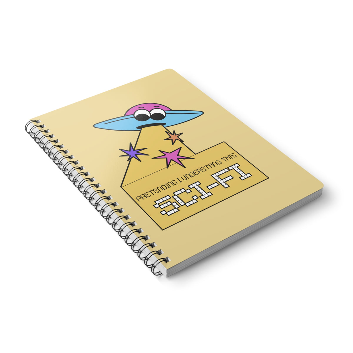 Pretending I Understand This Scifi (UFO) Wirobound Softcover Notebook, A5