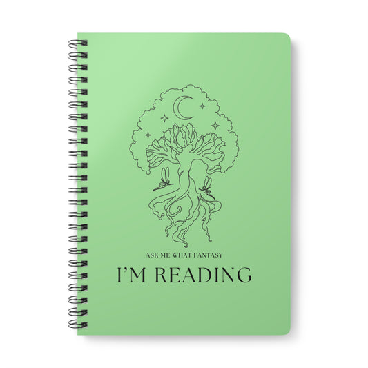 Ask Me What Fantasy I'm Reading (Tree) Wirobound Softcover Notebook, A5