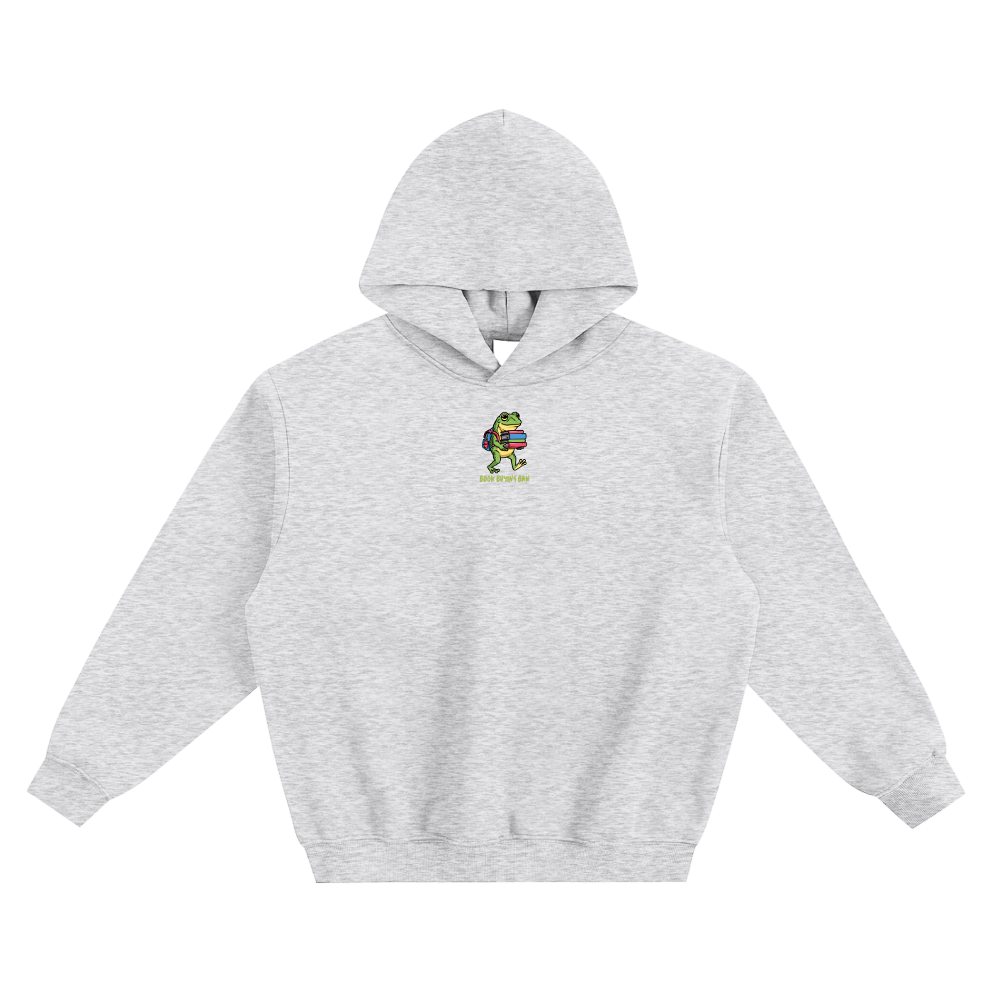 Book Buying Ban (Frog) Fleeced Boxy Hoodie