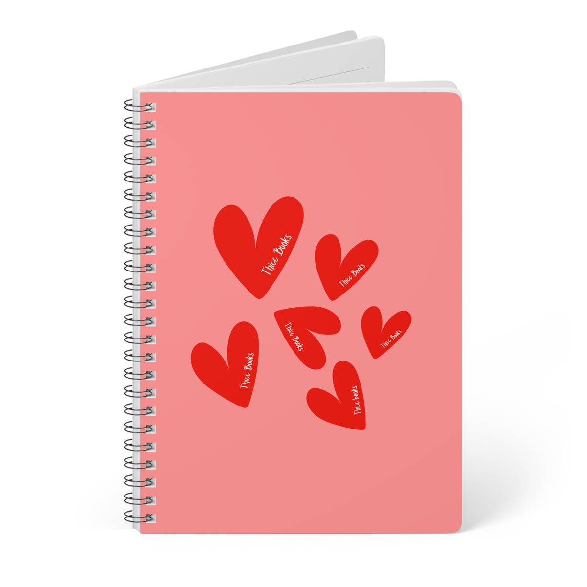 Thicc Books (Heart) Wirobound Softcover Notebook, A5