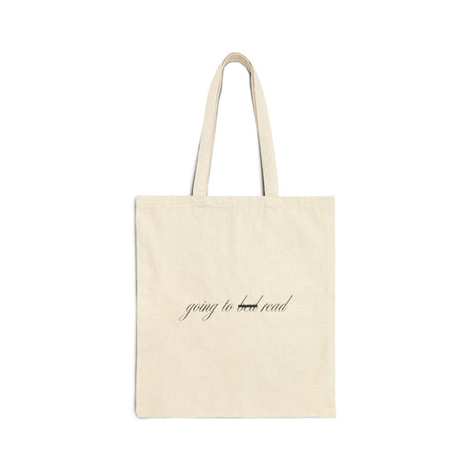 Going To Bed/Read Cotton Canvas Tote Bag