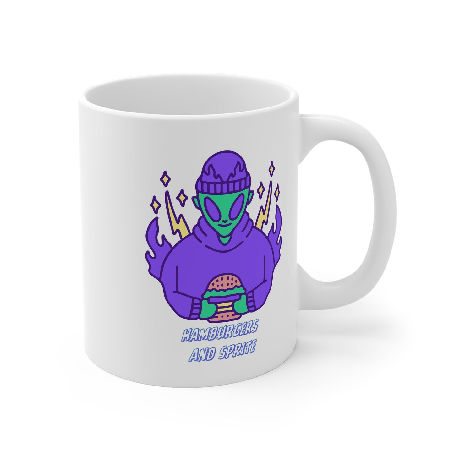Hamburgers & Sprite (J Hope) 11oz White Mug