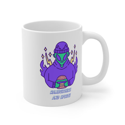 Hamburgers & Sprite (J Hope) 11oz White Mug