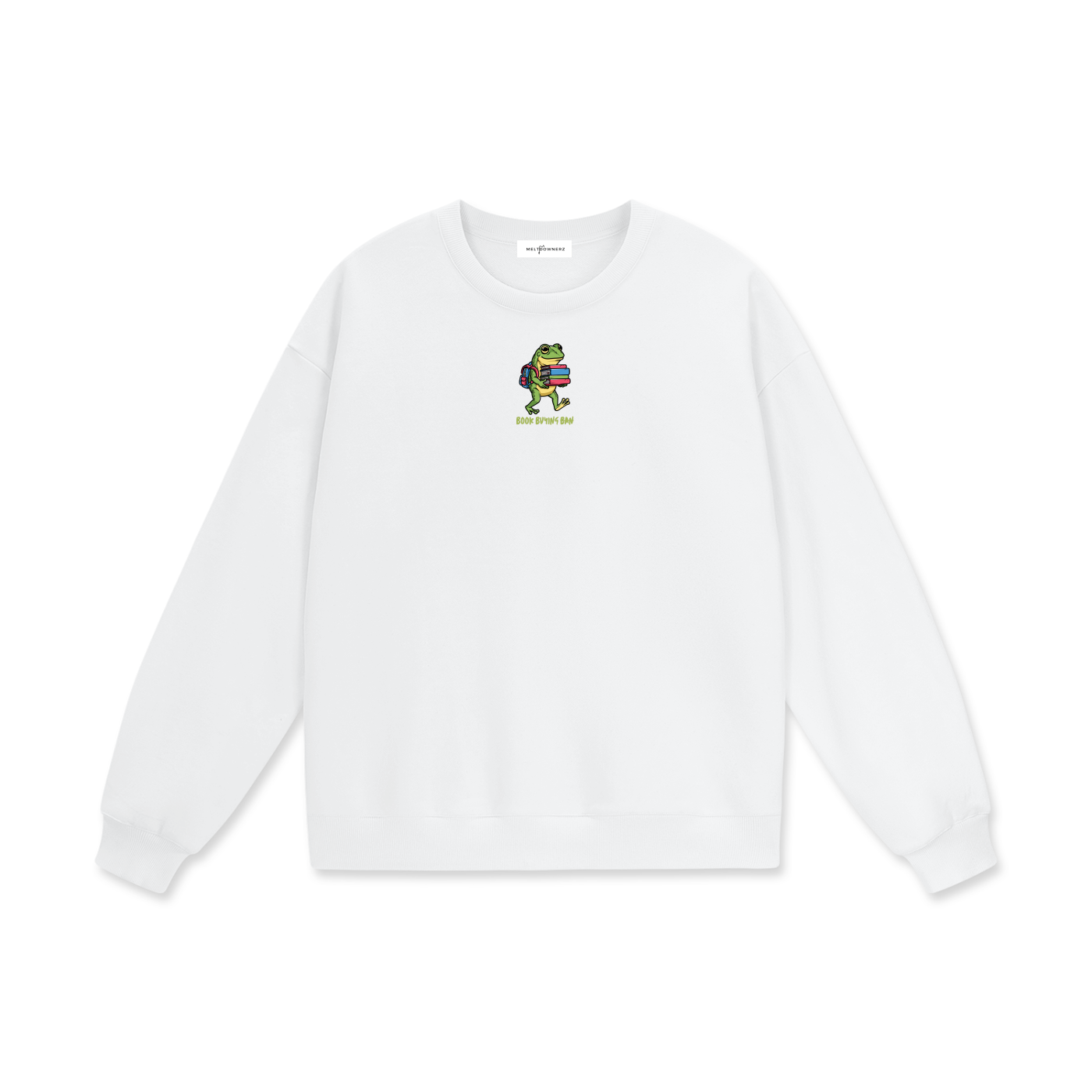 Book Buying Ban (Frog) Heavyweight Drop Shoulder Sweatshirt