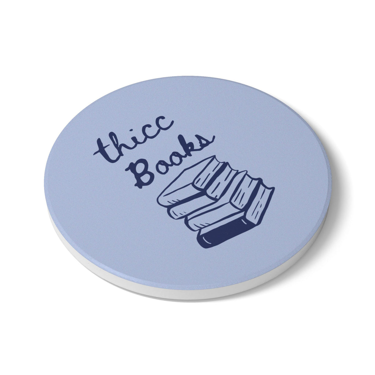 Thicc Books (Stack) Ceramic Coaster
