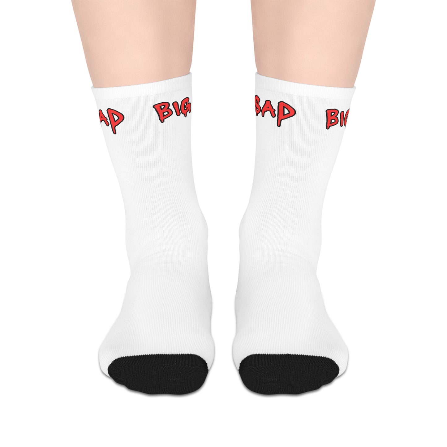 Big Sad Mid-length Socks (White)
