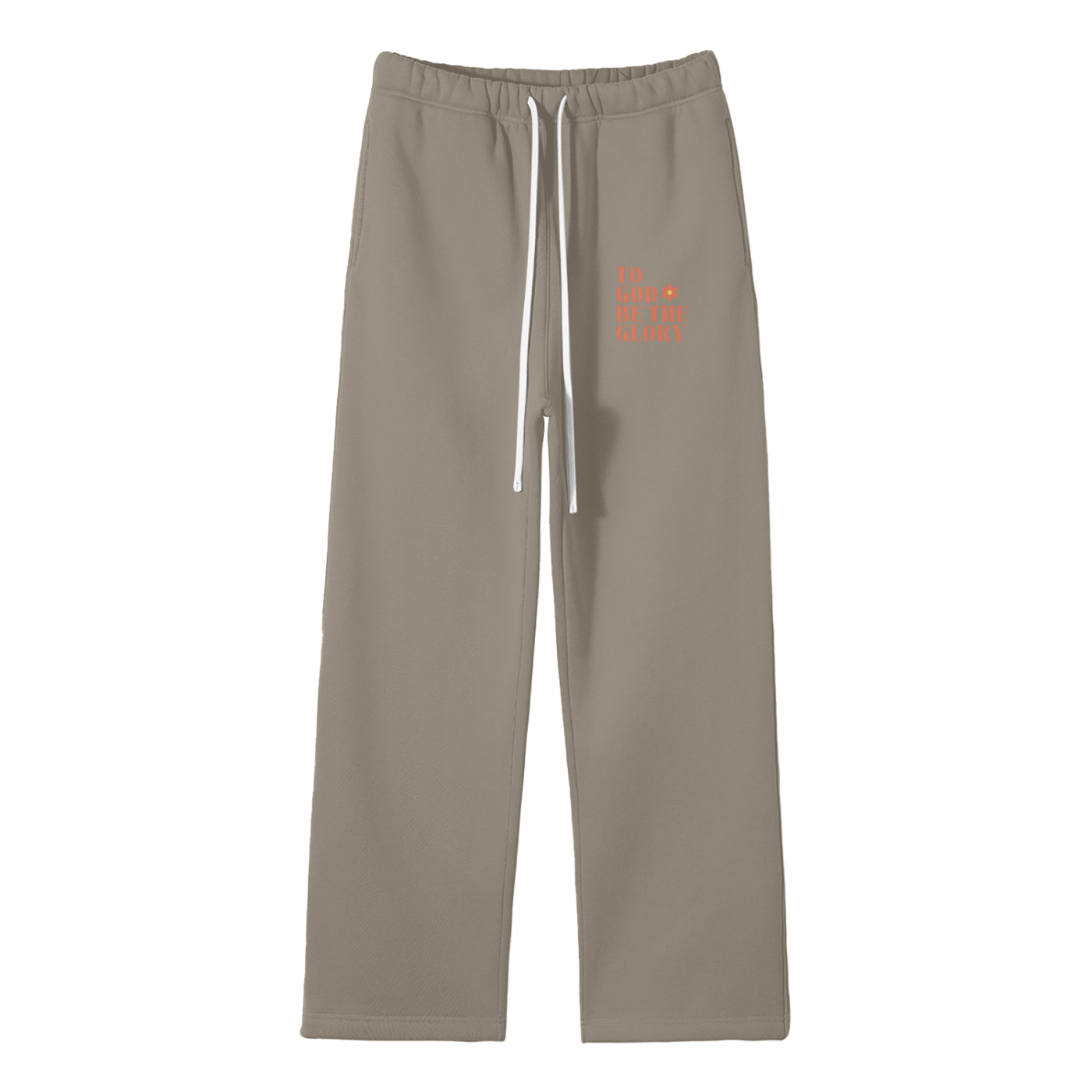 To God Be The Glory Streetwear Fleece Straight Leg Pants
