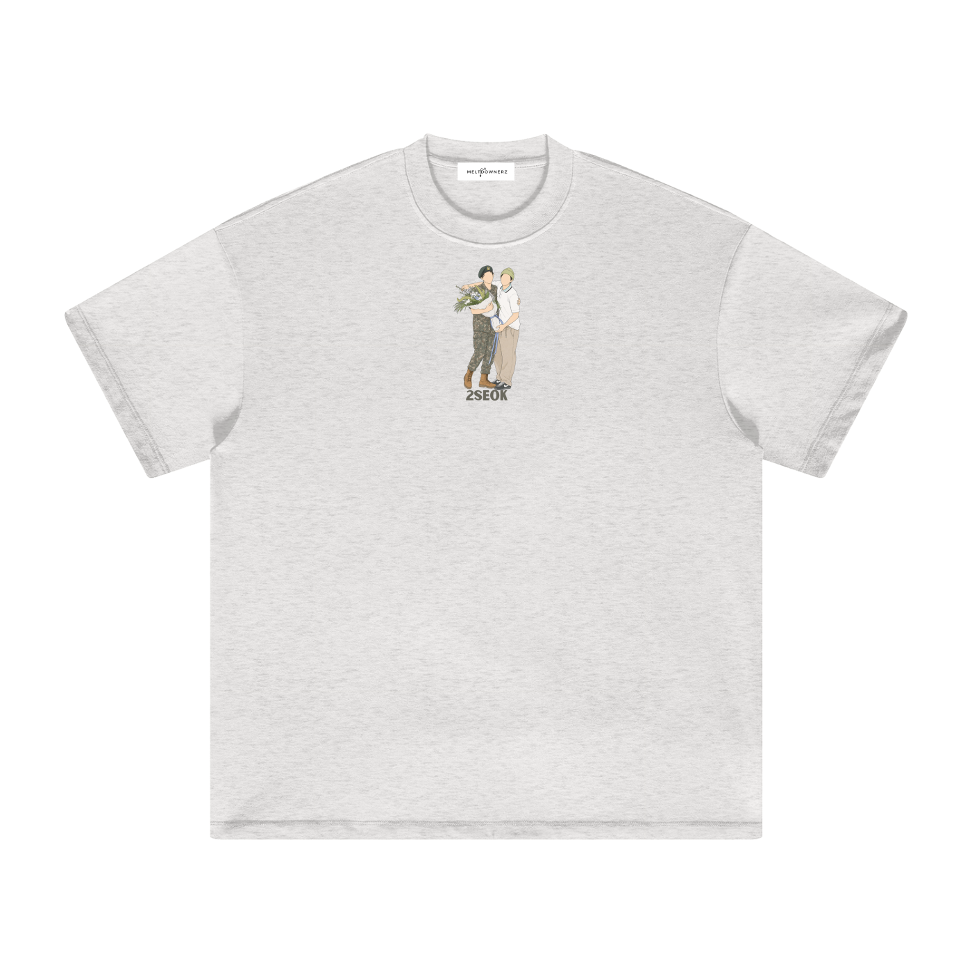 2Seok (J Hope & Jin) Heavyweight Earth Tone T-Shirt